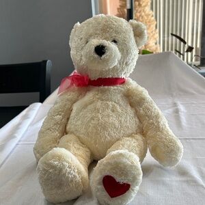 Hallmark Cream Teddy Bear with Red Accents